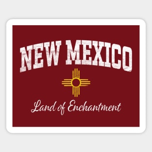 New Mexico NM Land of Enchantment Athletic Distressed Magnet